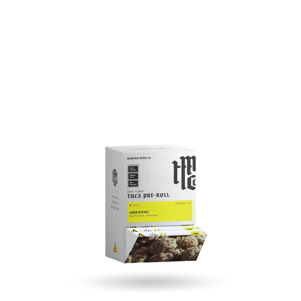 Pre Roll THCa Flower: Sour Diesel (Sativa), 1g - 24pk