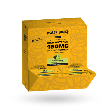 Live THC Gummy: Sour Grape (Indica), 3ct - 24pk