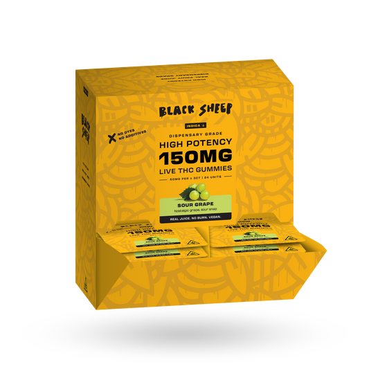Live THC Gummy: Sour Grape (Indica), 3ct - 24pk