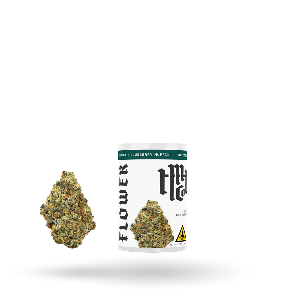 THCa Flower: Blueberry Muffin (Indica), 1/8oz - 6pk