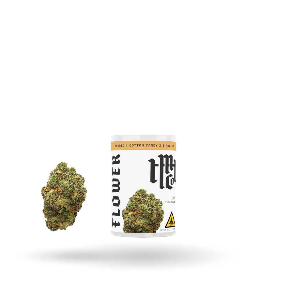 THCa Flower: Cotton Candy Z (Hybrid), 1/8oz - 6pk