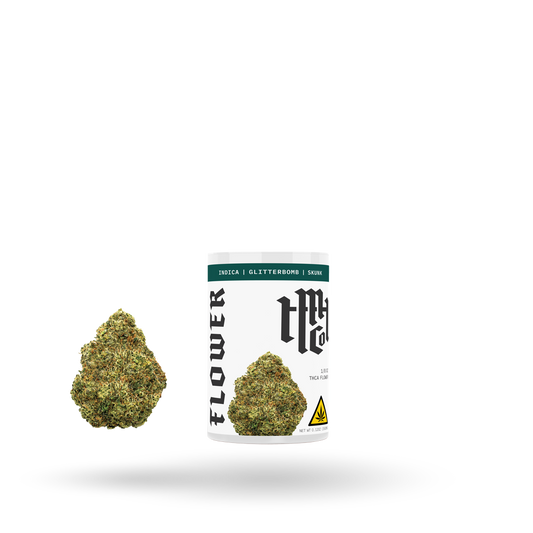 THCa Flower: Glitterbomb (Indica), 1/8oz - 6pk