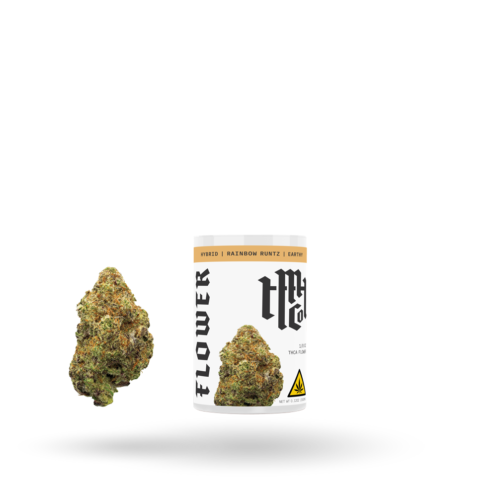THCa Flower: Rainbow Runtz (Hybrid), 1/8oz - 6pk