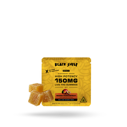 Live THC Gummy: Mango Passionfruit (Sativa), 3ct - 24pk