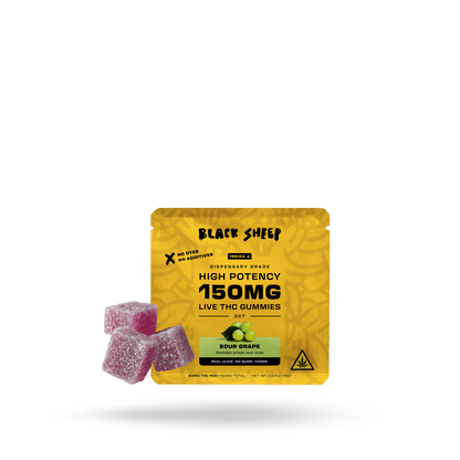 Live THC Gummy: Sour Grape (Indica), 3ct - 24pk