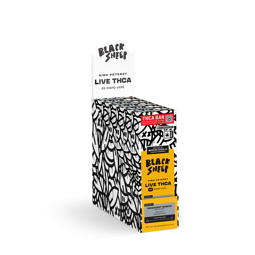 Liquid Diamonds Disposable: Permanent Marker (Indica) 2g - 12 Pack