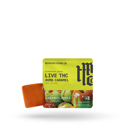 Live THC Caramel: Caramel Apple (Sativa), 1ct - 24pk