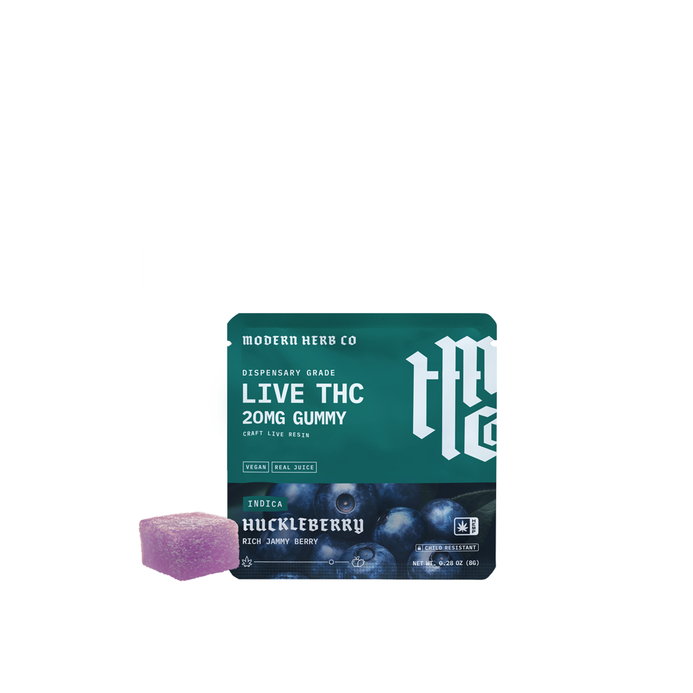 1ct Modern Herb Co Live D9 20mg Gummies 24 Pack: Knockout Oregon Huckleberry