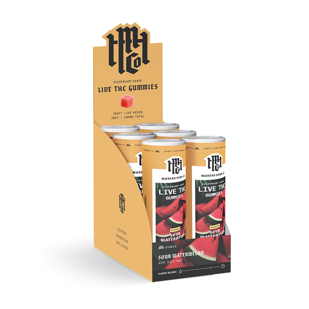 Gummy, Live D9, Anytime, Sour Watermelon, 20ct - 6pk