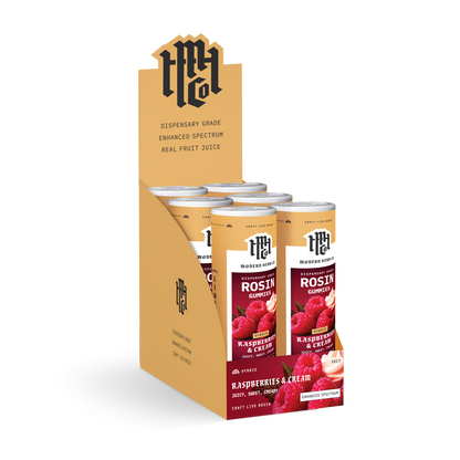 30ct - MHC D9 10mg Rosin Gummy - Raspberries & Cream (Hybrid) - 6pk