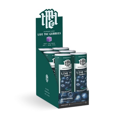 20ct Modern Herb Co Live D9 20mg Gummies 6 Pack: Knockout Oregon Huckleberry