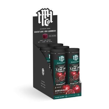 CBD Live Resin Gummies: Pomegranate (Indica) 5ct - 6pk