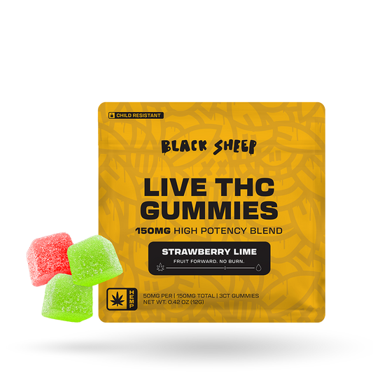 3ct Black Sheep Live Quad Blend Gummies 24 Pack: Strawberry Mojito