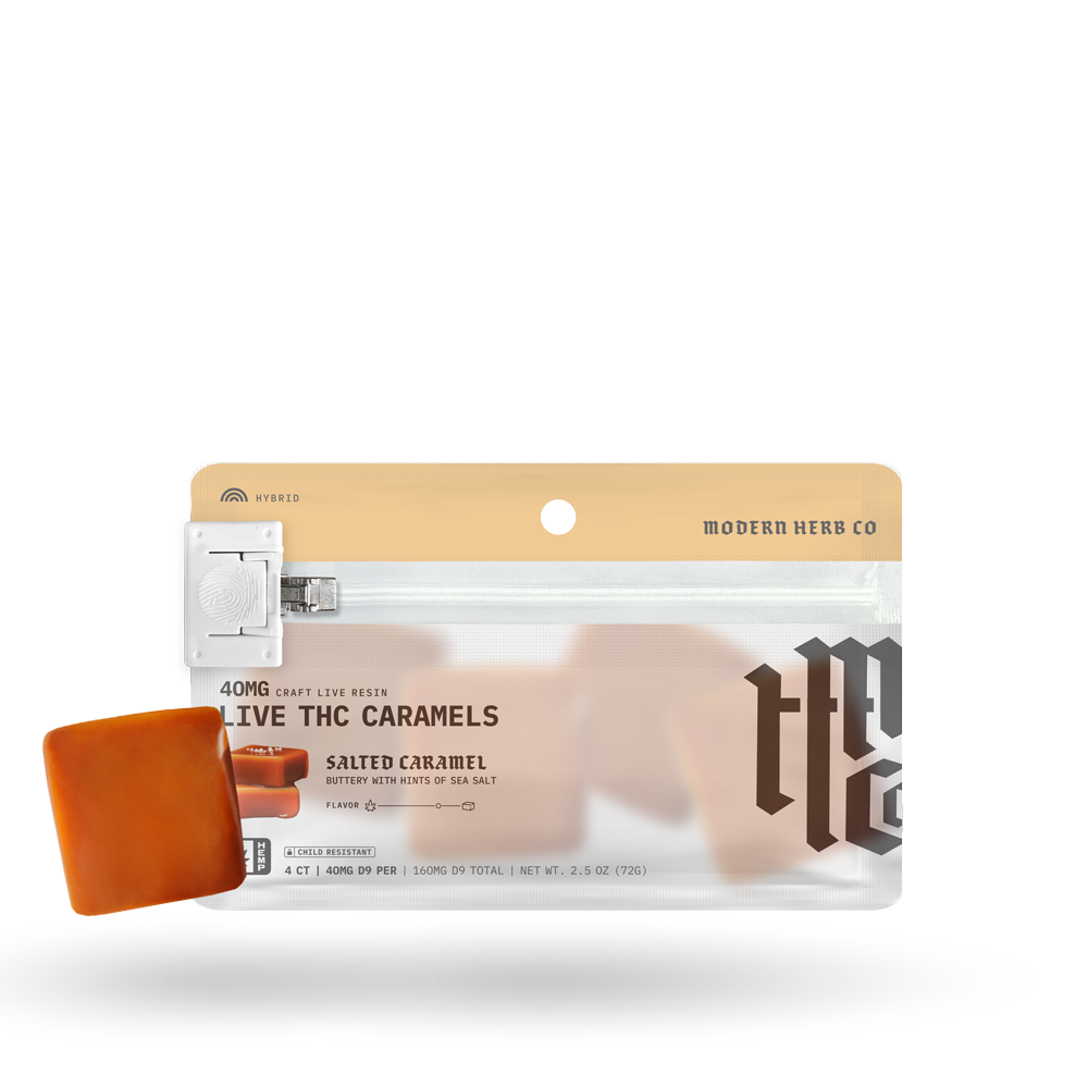 4ct Modern Herb Co Live D9 Caramel 12 Pack: Anytime