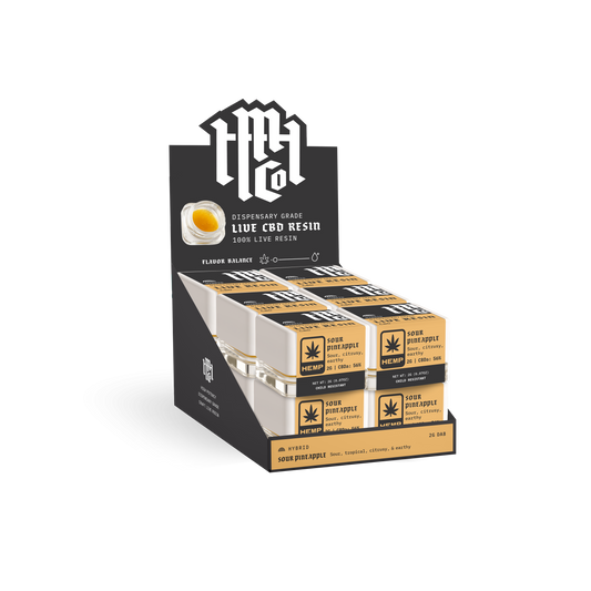Dab, Live Resin CBD, Hybrid, Sour Pineapple, 2g - 12pk