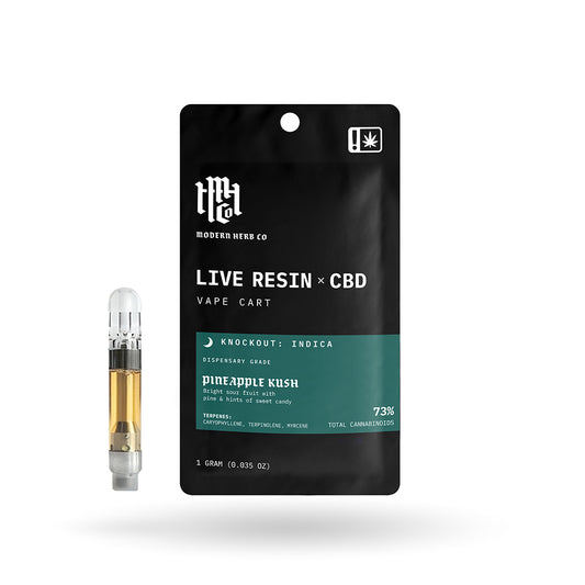 1g Modern Herb Co Live CBD Cartridge 12 Pack: Knockout Pineapple Kush