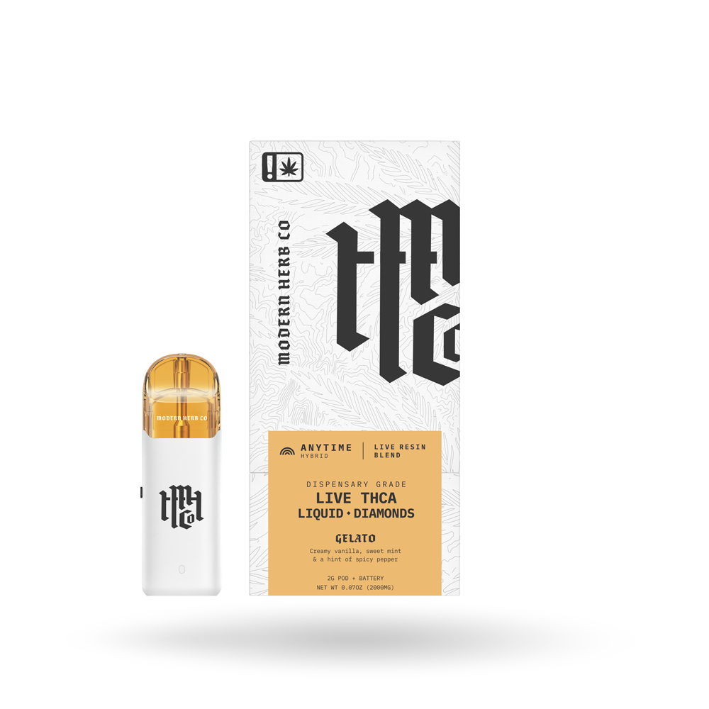 2g Modern Herb Co THCA Liquid Diamonds Pod Starter Kit 6 Pack: Anytime Gelato